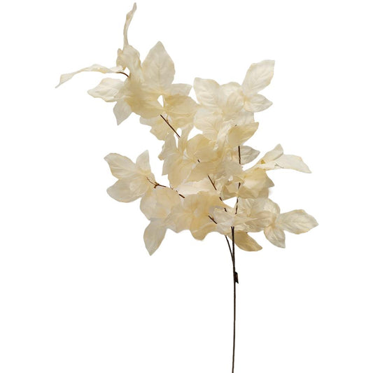 Τεχνιτό κλαδί Εκρού με φύλλα 95εκ.