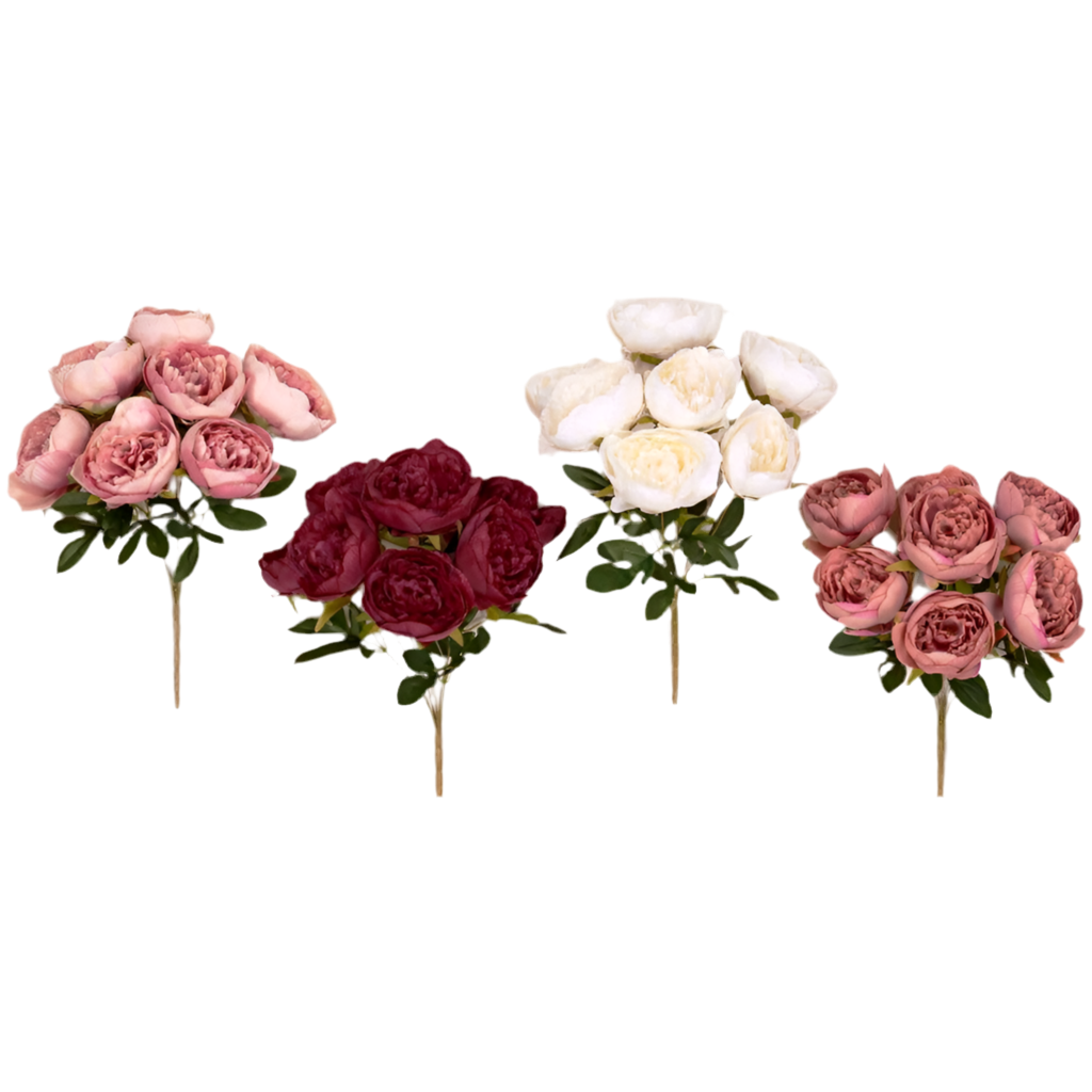 ΜΠΟΥΚΕΤΟ (ΡΙΖΑ) ΣΥΝΘΕΣΗ ΠΕΟΝΙΑ ροζ 44cm