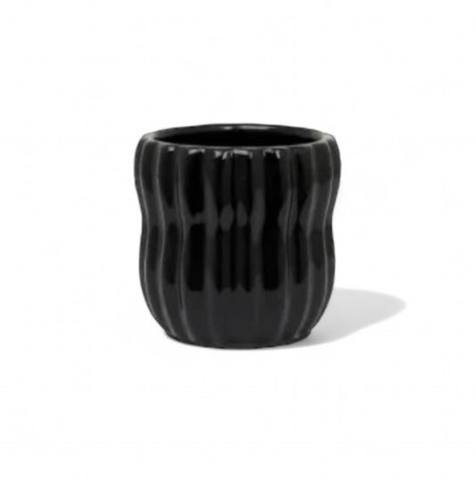 Mini Κεραμικό κασπώ Bento Midnight μαύρο Φ7,5×Υ7,5