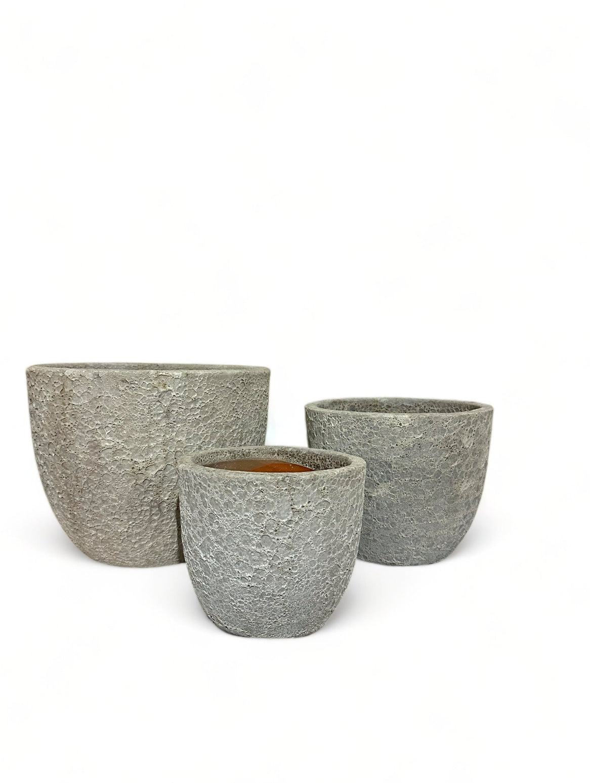 Κεραμική Γλάστρα ηφαιστείου λευκή 23*19