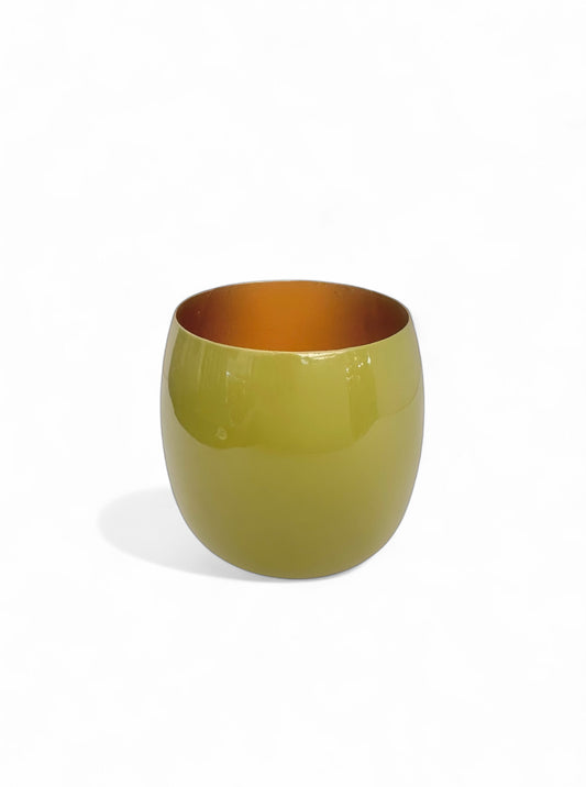 Μεταλλικό κασπώ πομπέ λαδί - χρυσό 10*10