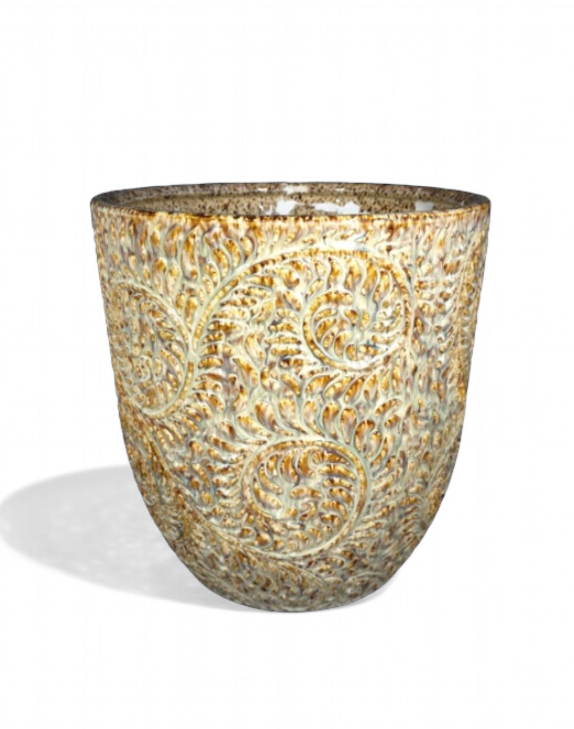 Κεραμική γλάστρα λαχούρια καφέ 35*43