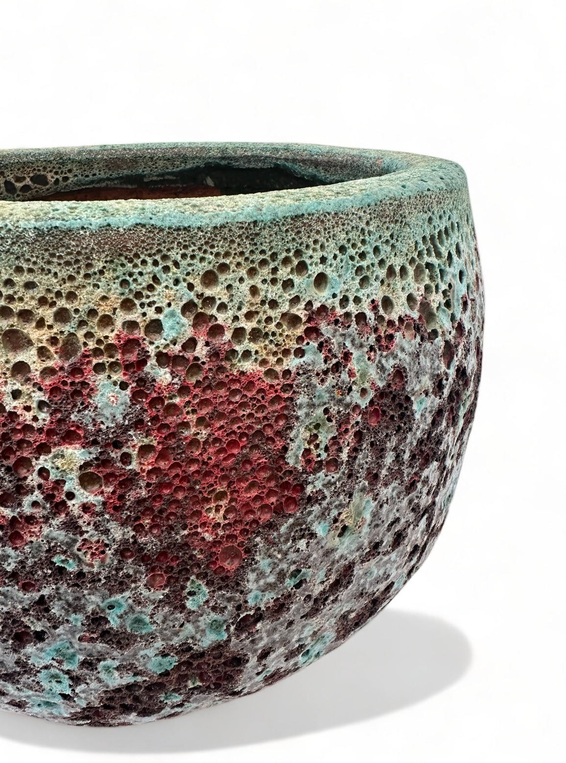 Κεραμική Γλάστρα ηφαιστείου πράσινη 28*19.5