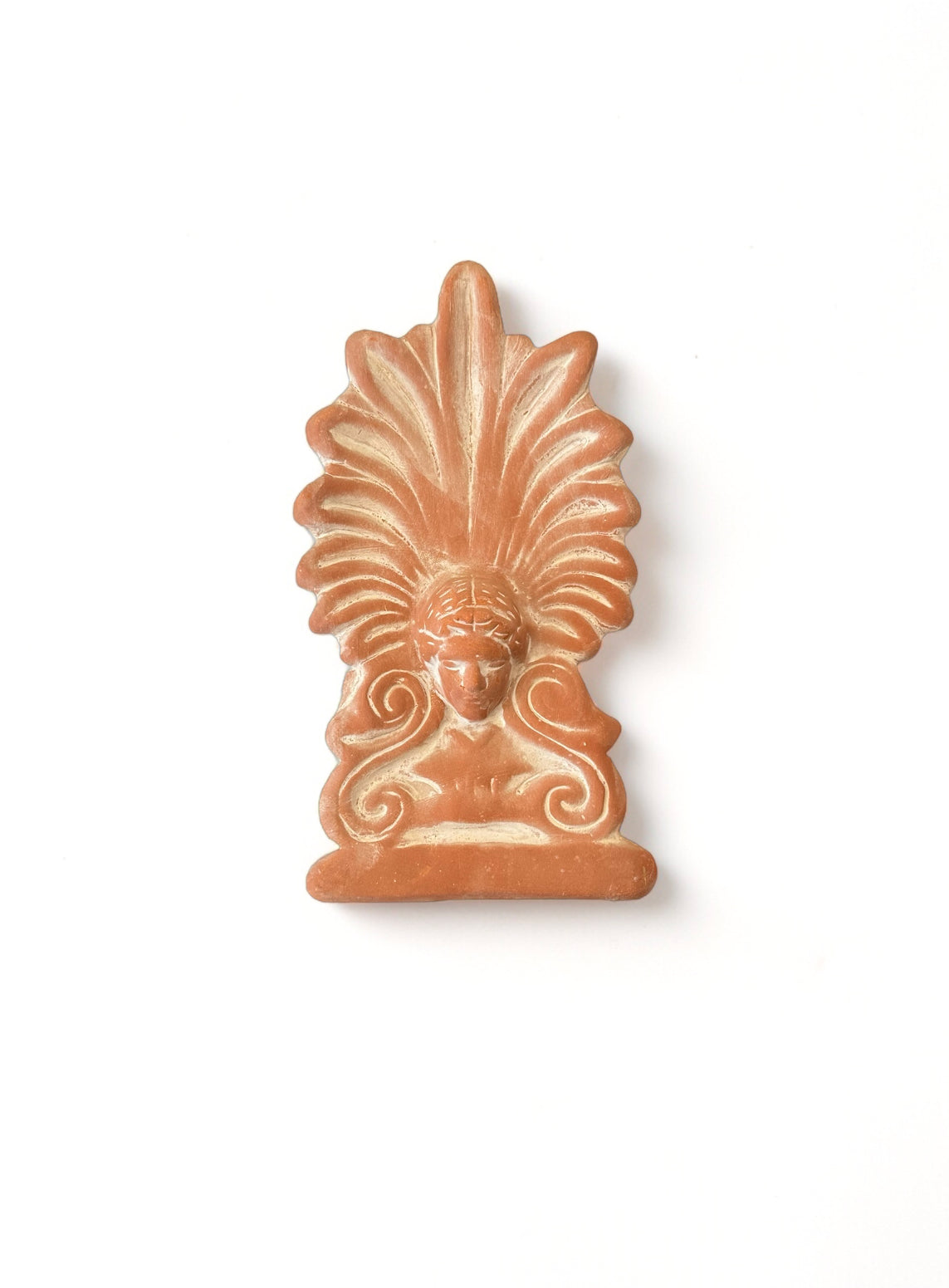 Κεραμικό τοίχου ανθέμιο με πρόσωπο