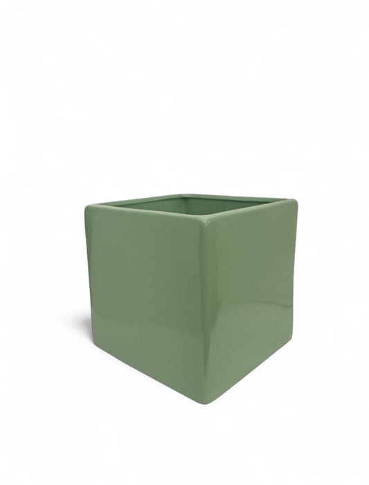 Κεραμικό κασπώ κύβος φυστικί 17*17