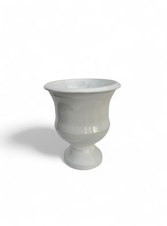 Κεραμικό κασπώ αμφορέας λευκό 17*19