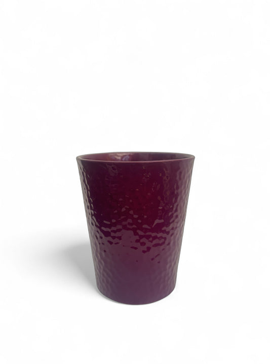 Κεραμικό κασπώ κύλινδρος σκαπιτσαριστός ορχιδέας μελιτζανί 13*15