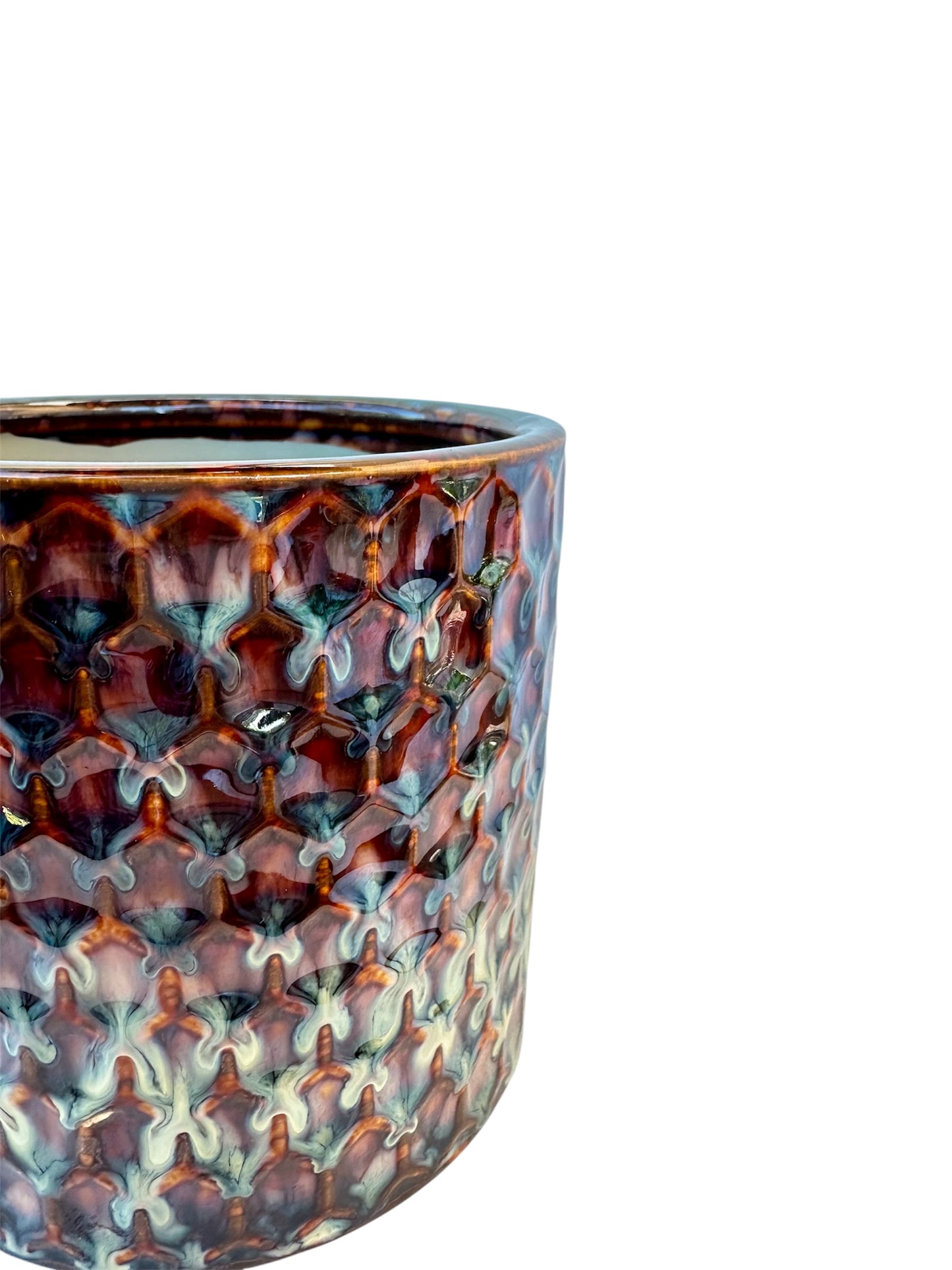 Κεραμικό Κασπώ Vintage Καφέ "Carol" (Ø14cm)