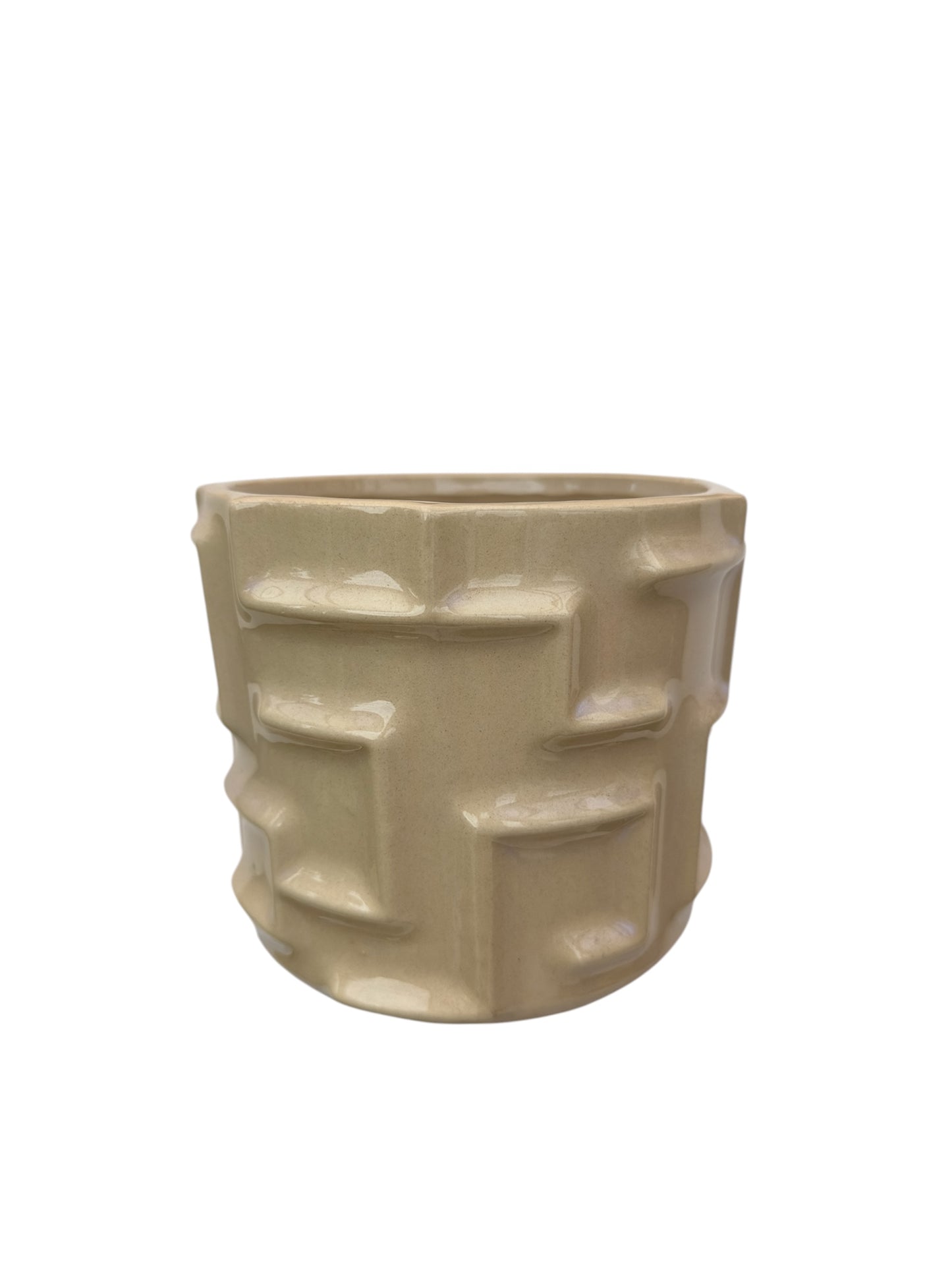 Κεραμικό κασπώ μπεζ 15*13