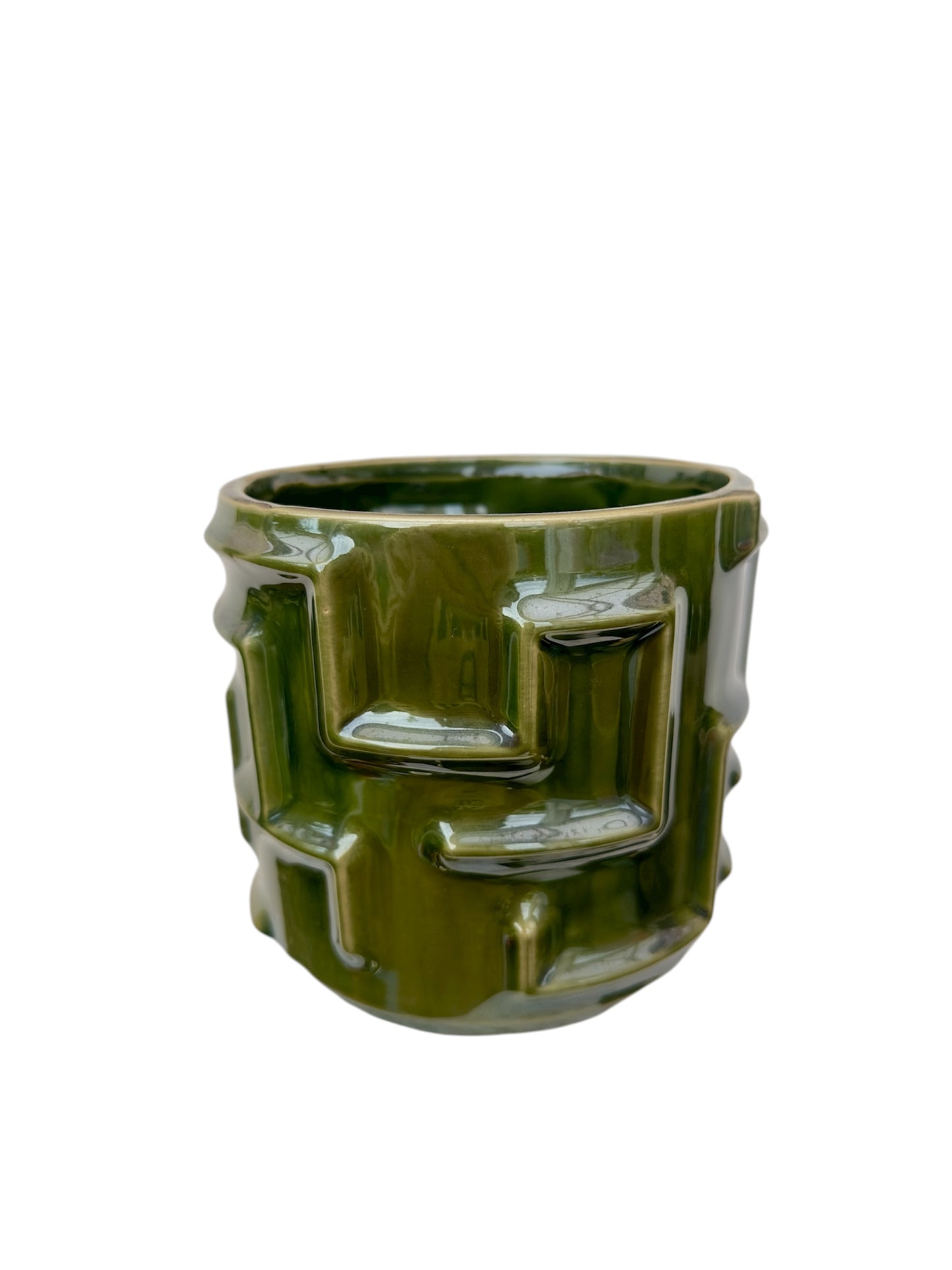 Κεραμικό κασπώ πράσινο 15*13