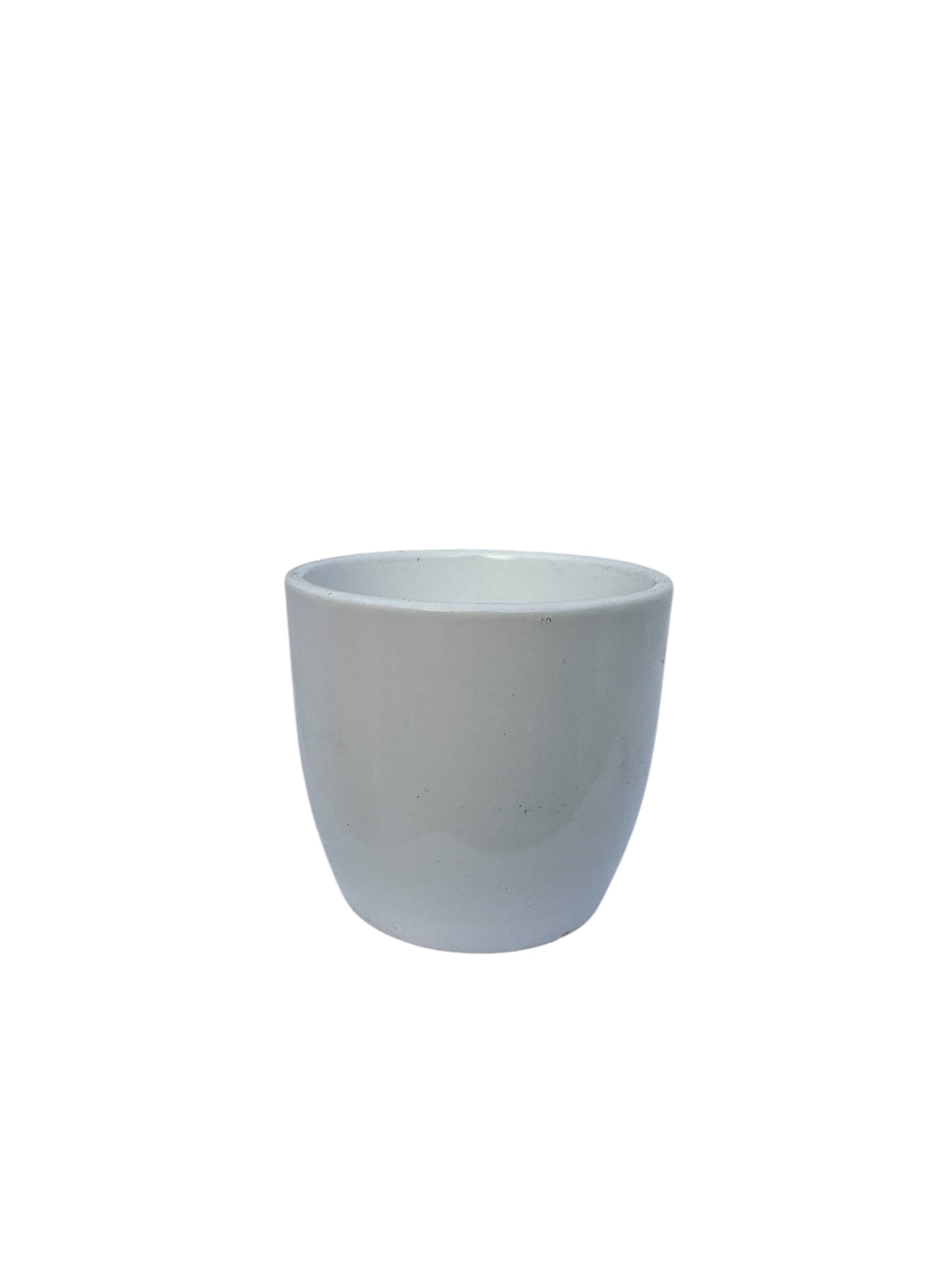 Mini Κεραμικό κασπώ πομπέ basel weib glzd λευκό Φ8x7Υ