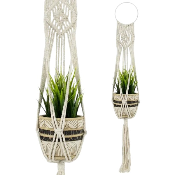 Μακραμέ Χειροποίητο Λευκό 12x70Υ