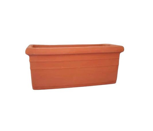 Ceramart Πήλινη Γλάστρα Ζαρντινιέρα ΚΑΛΛΙΓΡΑΜΜΗ