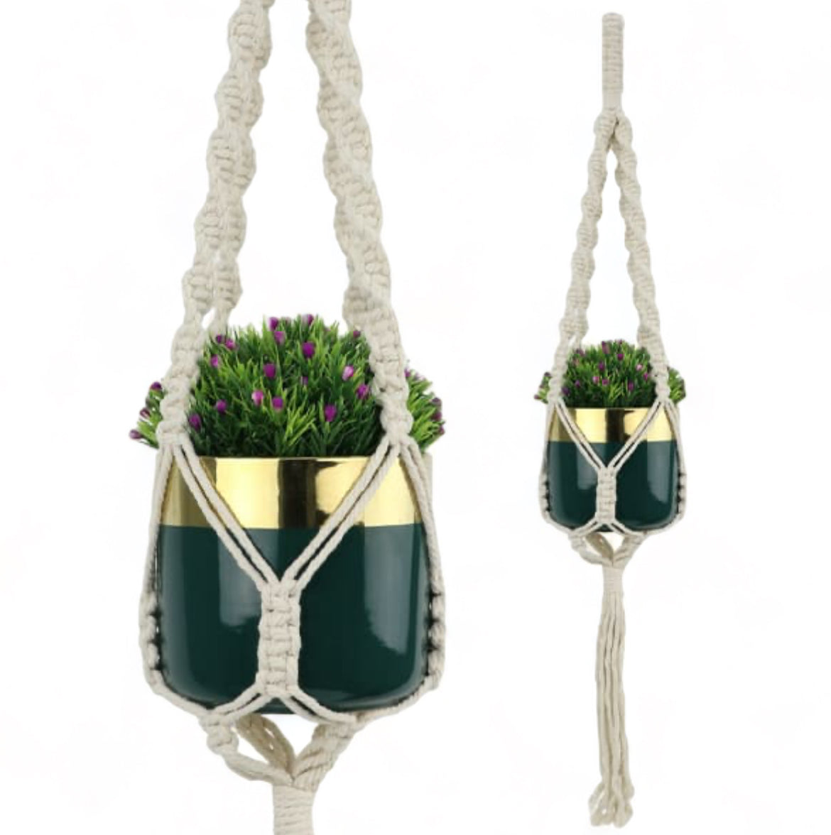 Μακραμέ Χειροποίητο Λευκό 14x95