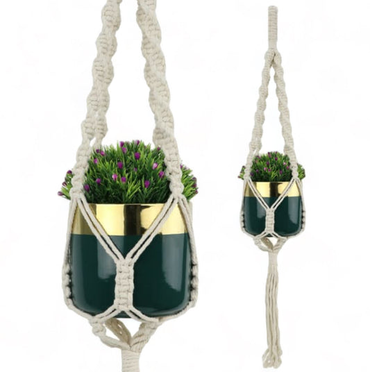 Μακραμέ Χειροποίητο Λευκό 14x95