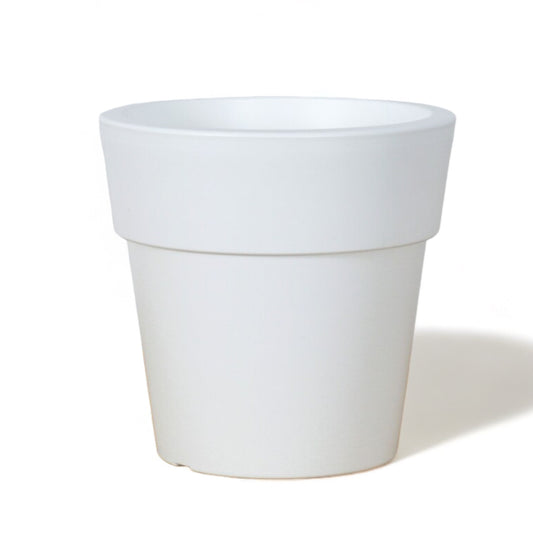 Viomes Γλάστρα πλαστική Στρογγυλή LINEA ΚΟΝΤΗ λευκό