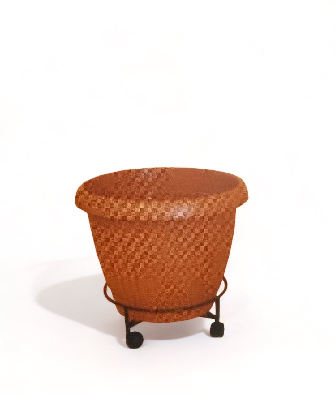 Βάση Μεταλλική στρογγυλή με ρόδες βαρέως τύπου μαύρη