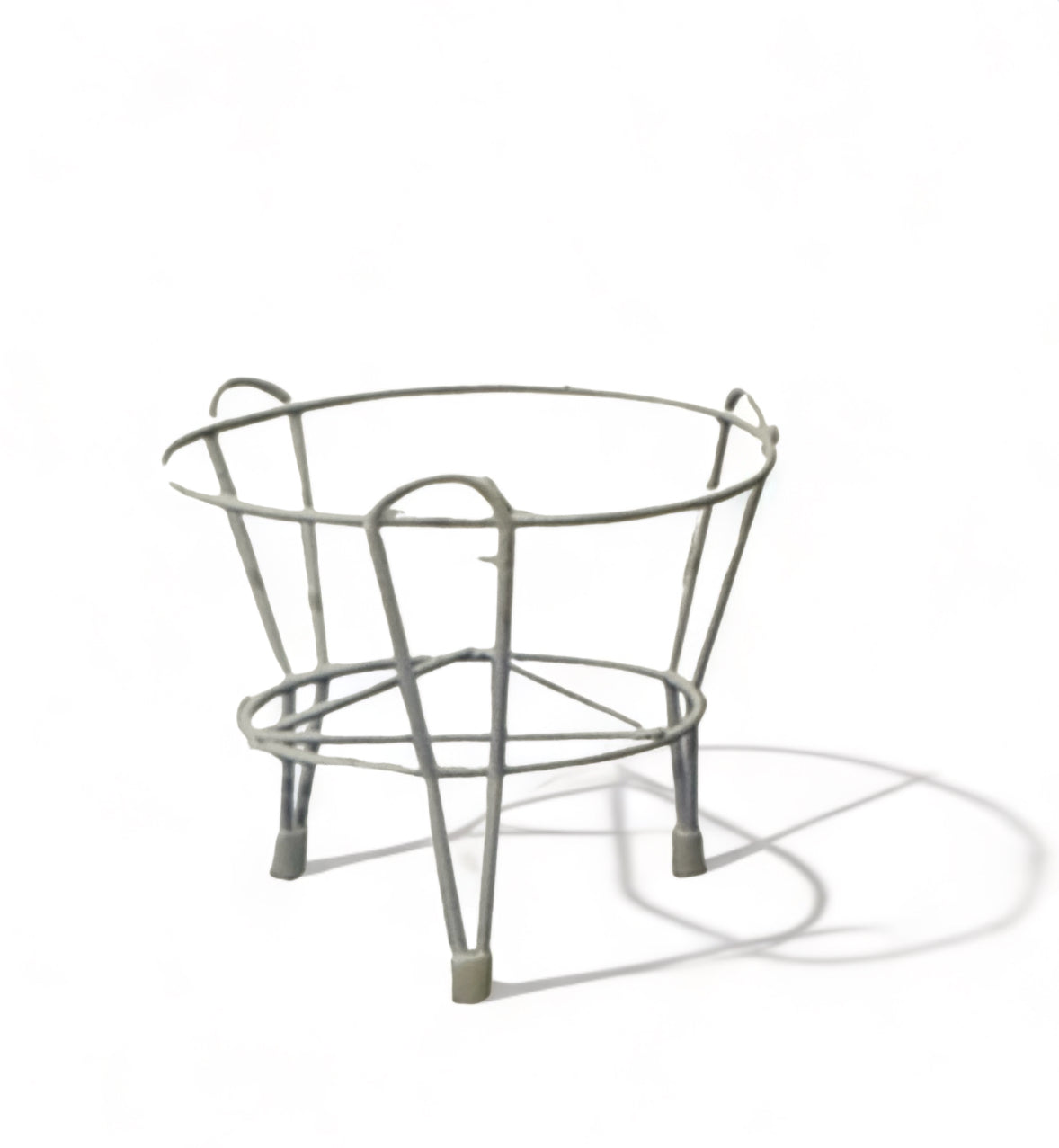 Μεταλλική γλαστροθήκη καθιστή ασημί