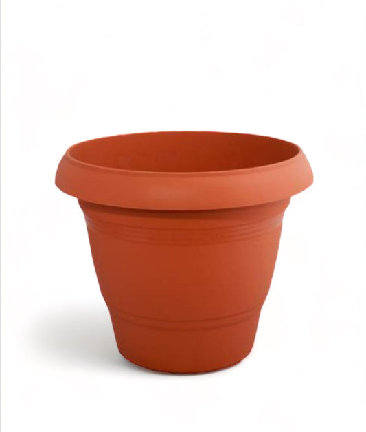 Miltoplast γλάστρα πλαστική Στρογγυλή Geramica Greece τερακότα