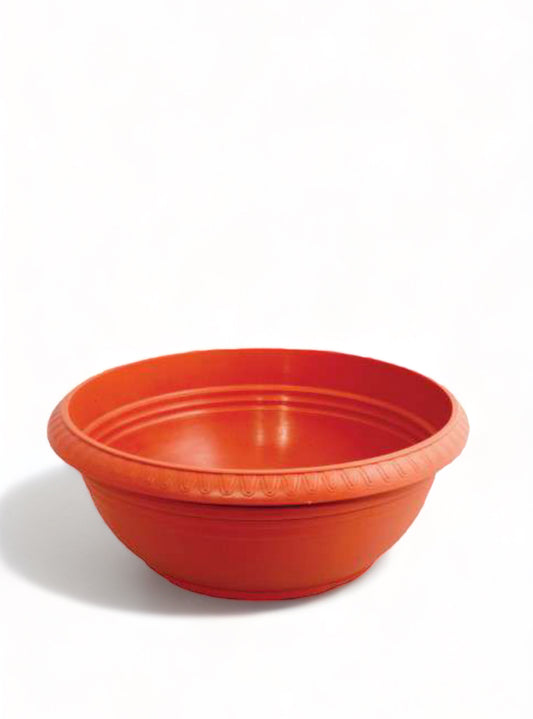 Miltoplast πιατέλα πλαστική στρογγυλή karolina τερακότα