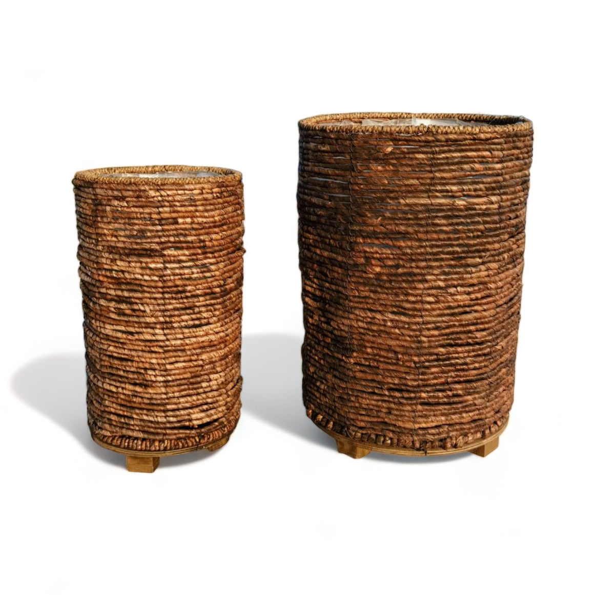 Καλάθι κασπώ κύλινδρος ψάθινο