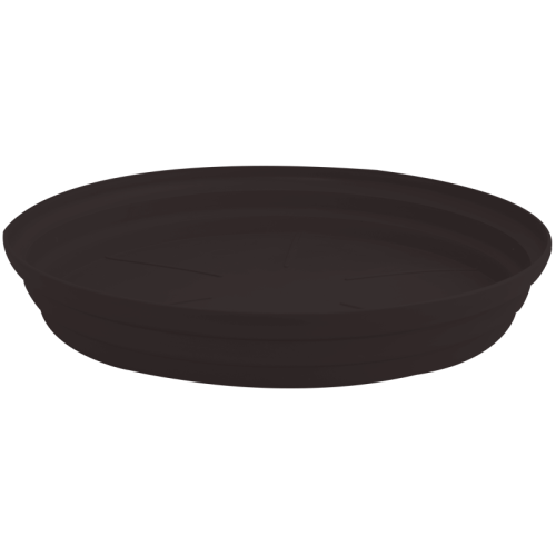 Miltoplast πιάτο πλαστικό στρογγυλό Geramica Greece ανθρακί