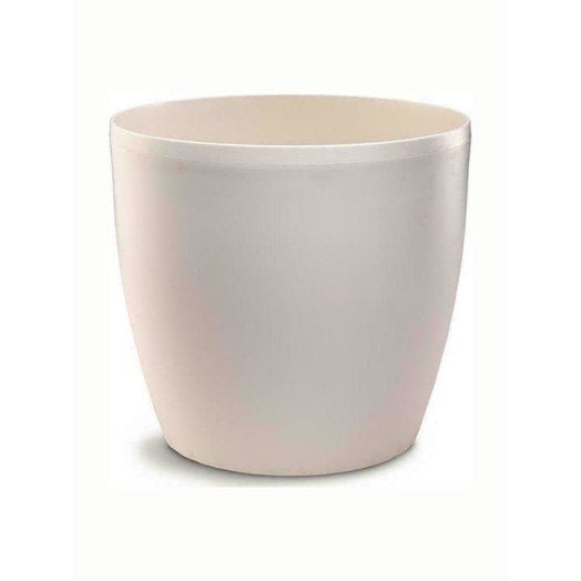 Plastona κασπώ πλαστικό στρογγυλό Rotto GOGREEN λευκό