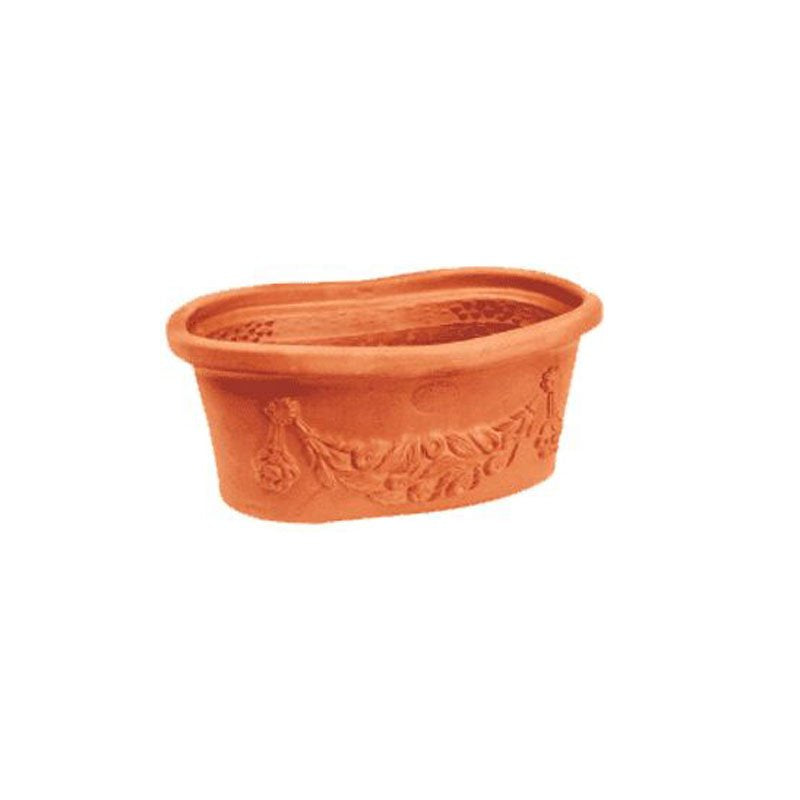 Ceramart Πήλινη Γλάστρα Ζαρντινιέρα ΟΒΑΛ