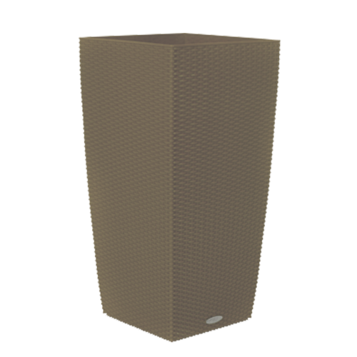 Miltoplast γλάστρα πλαστική τετράγωνη TRICOT καραμέλα