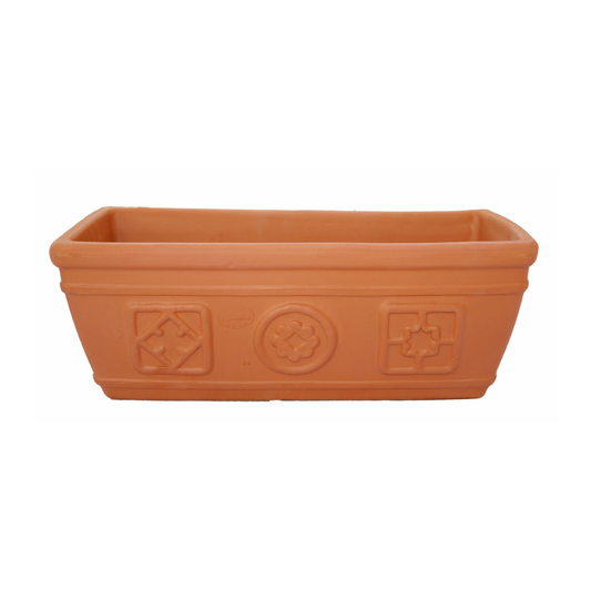 Ceramart Πήλινη Γλάστρα Ζαρντινιέρα ΡΕΑ 48*19*20