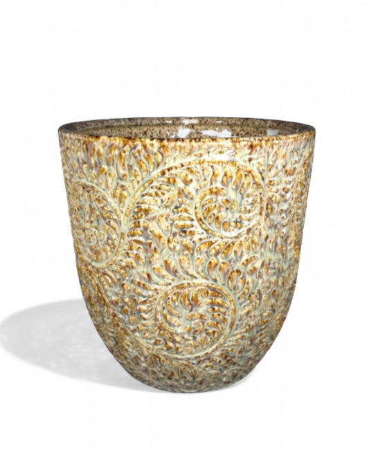 Κεραμική γλάστρα λαχούρια καφέ 35*43