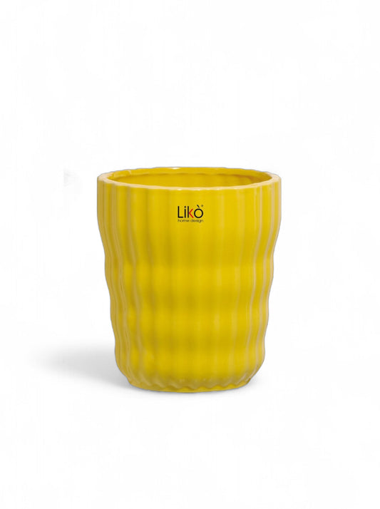 Κεραμικό κασπώ SUSAN ορχιδέας κίτρινο 13*14,5