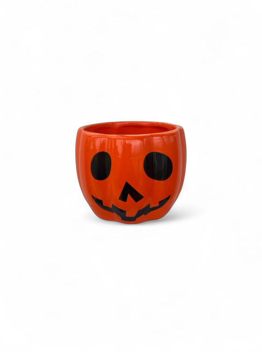 Πορτοκαλί Κεραμικό Κασπώ κολοκύθα Halloween (12x9cm)