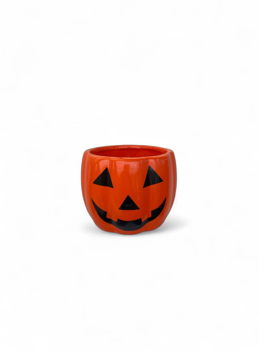 Παιχνιδιάρικο Κεραμικό Κασπώ Halloween 12cm - Σχέδιο Χαμογελαστή Κολοκύθα