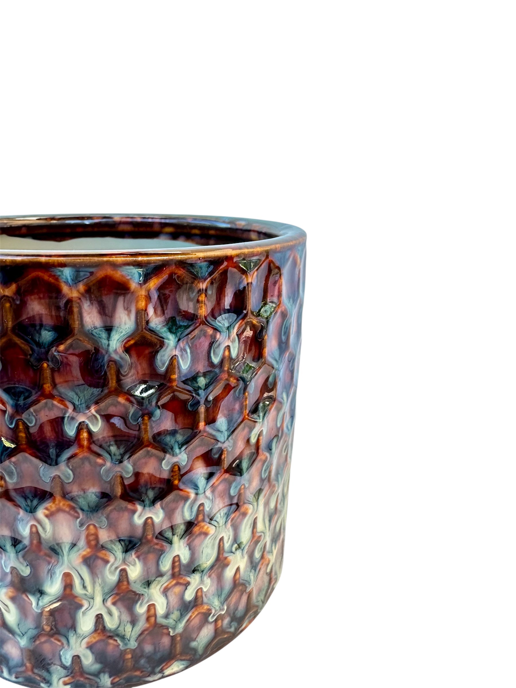 Κεραμικό Κασπώ Vintage Καφέ "Carol" (Ø14cm)