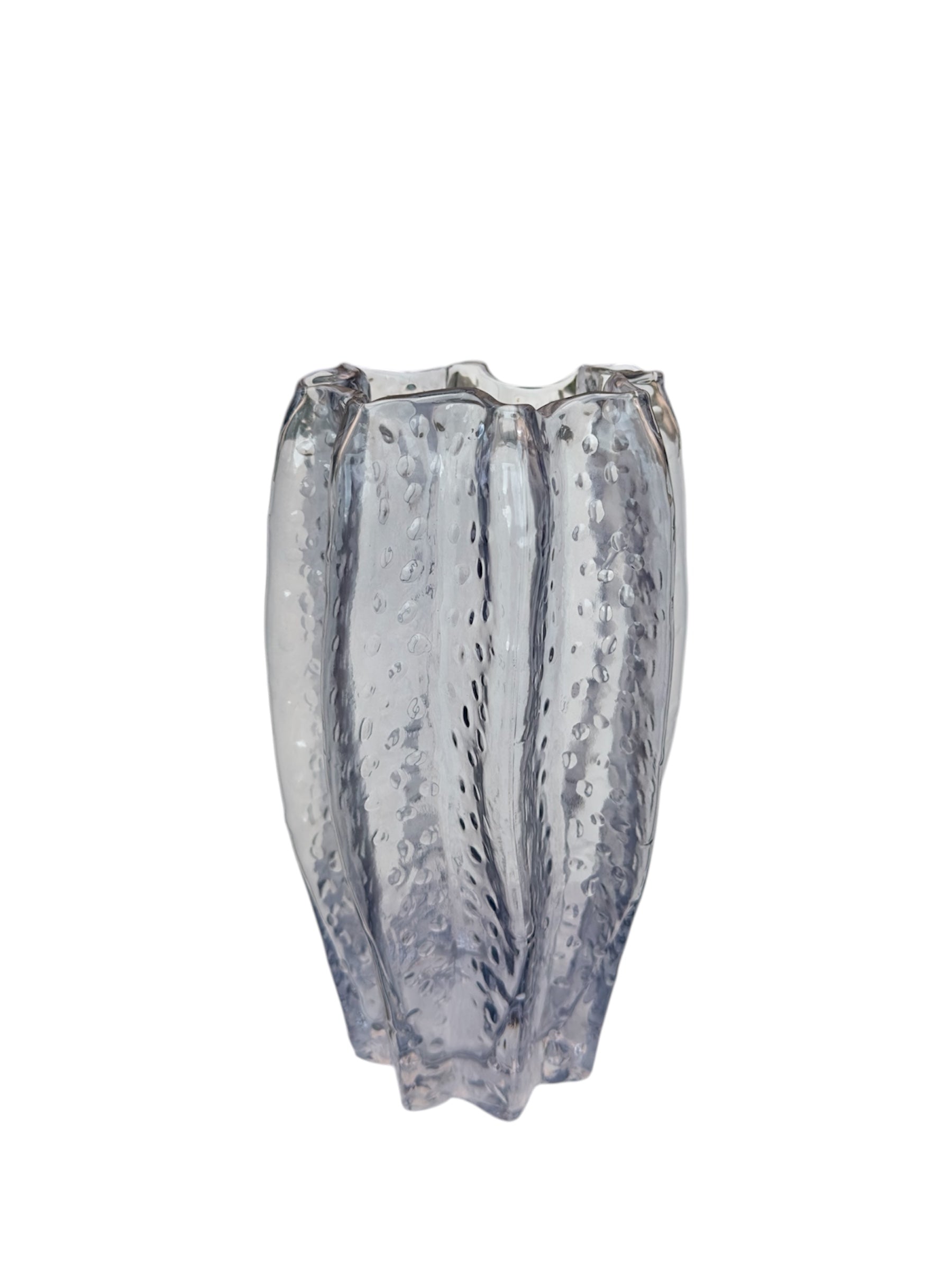 Γυάλινο Βάζο Callas Διάφανο-γρι 13.5*23cm