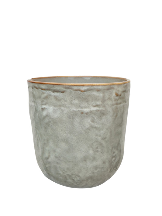 Κεραμικό κασπώ "Village" λευκό 14.5*14