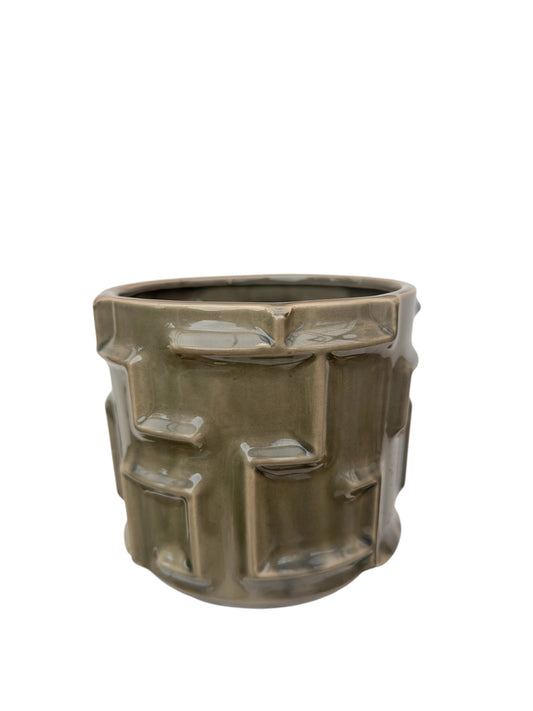 Κεραμικό κασπώ γκρι 15*13