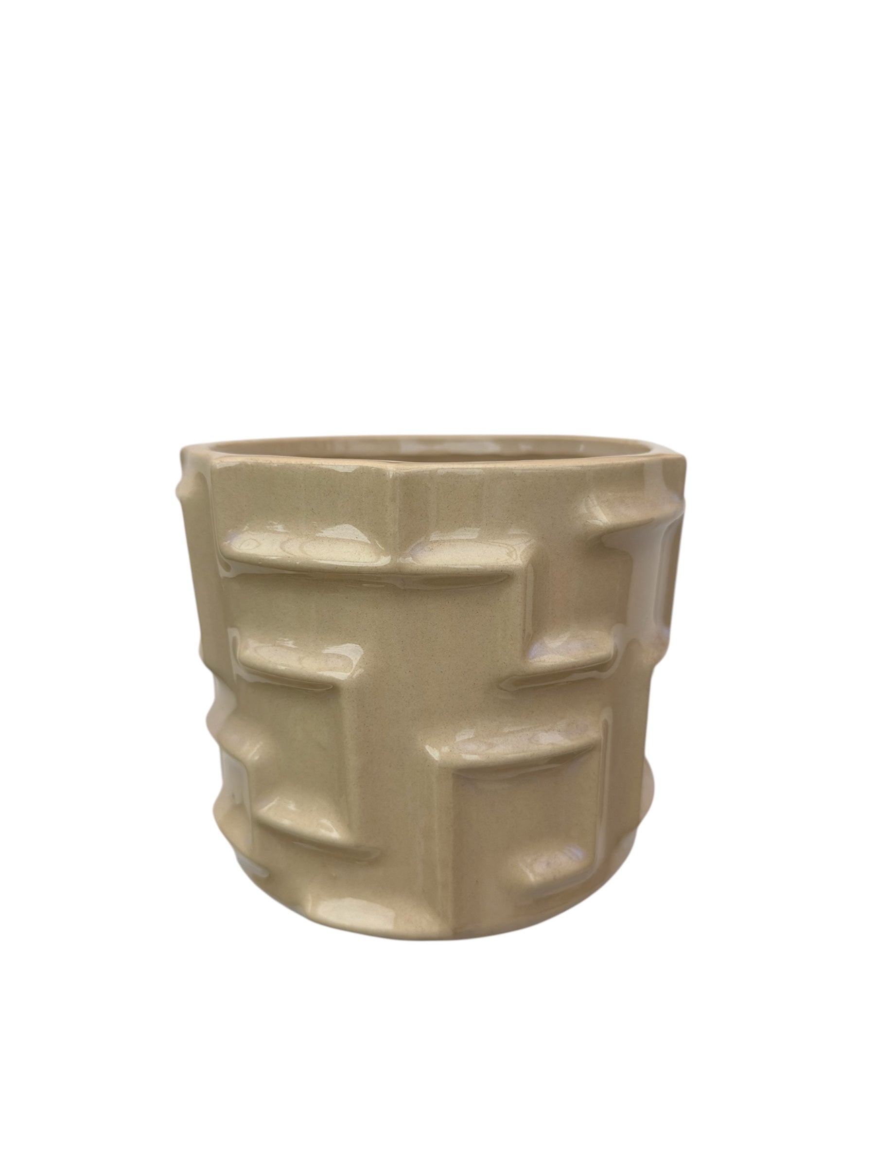 Κεραμικό κασπώ μπεζ 15*13