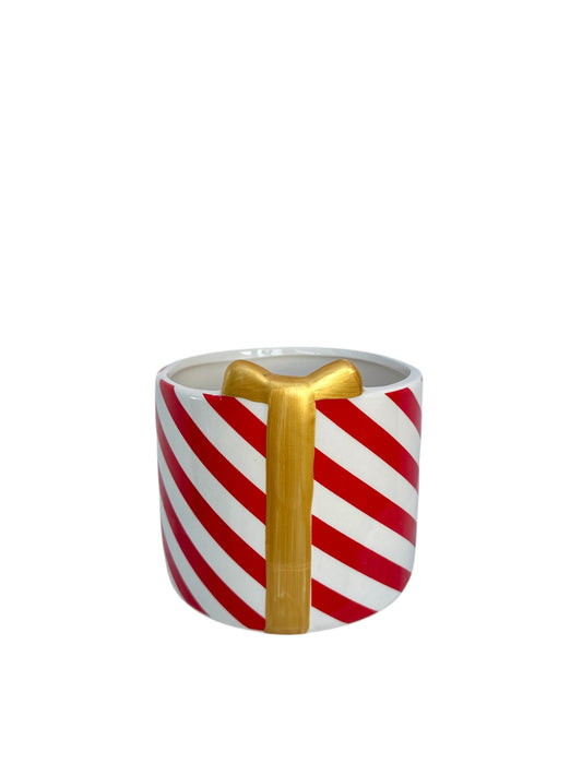 Κεραμικό χριστουγεννιάτικο κασπώ φιόγκος κόκκινο 13*12