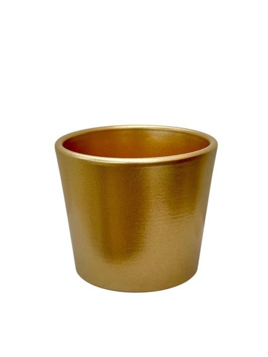 Κεραμικό κασπώ χρυσό 10*8.5