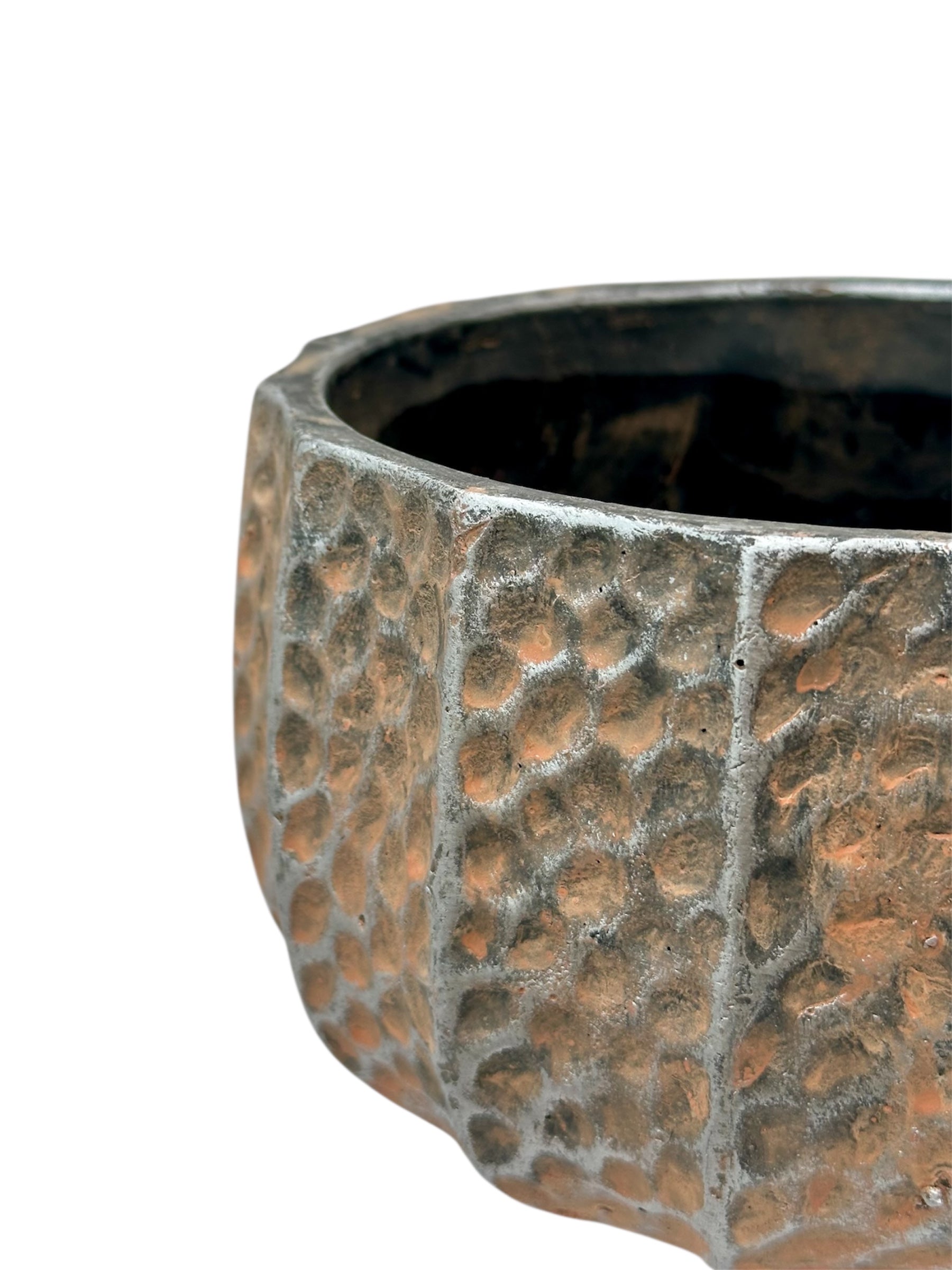 Τσιμεντένιο κασπώ πιατέλα aurum dents rust 19*10