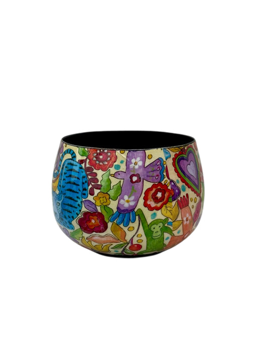 Μεταλλικό κασπώ πομπέ πολύχρωμο 8*6