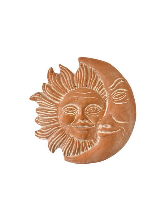 Κεραμικό τοίχου ήλιος με φεγγάρι