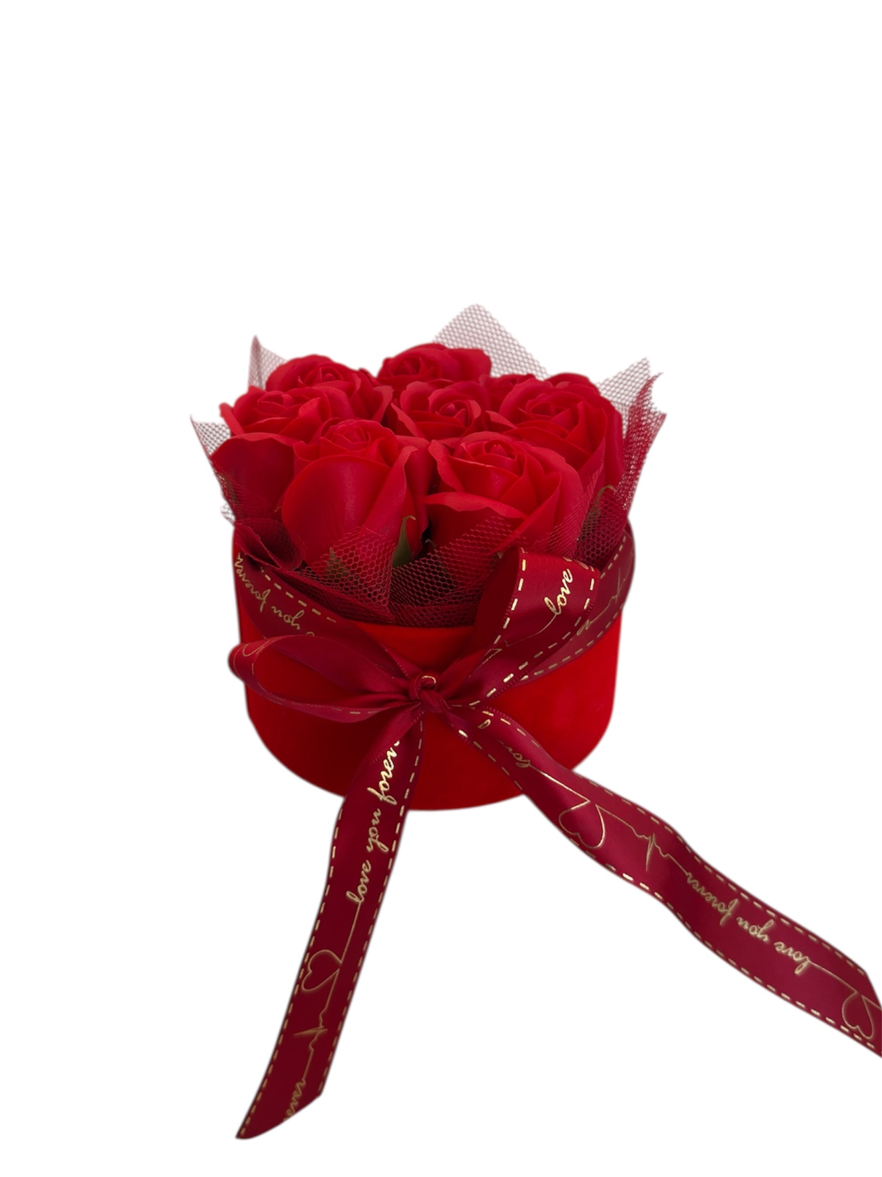 Luxury Red Passion Box – Κόκκινα Τριαντάφυλλα Σαπουνιού σε Κουτί Velvet