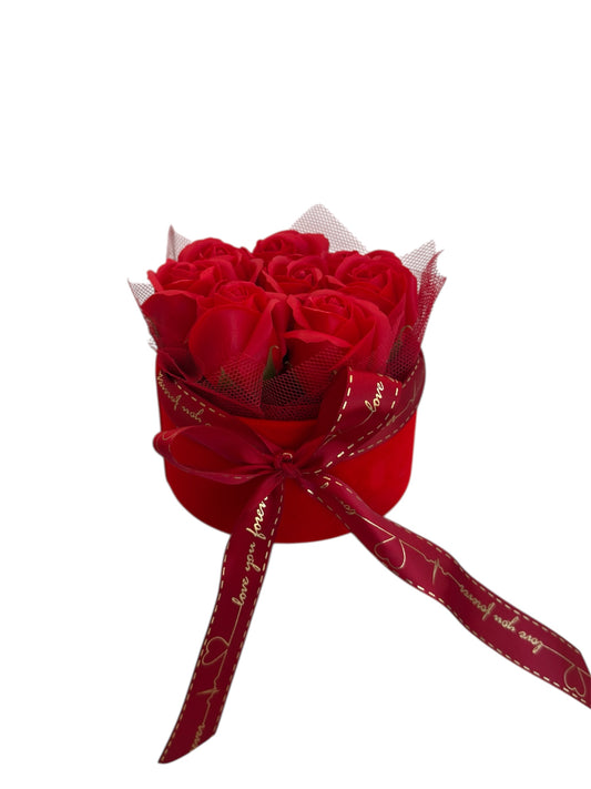 Luxury Red Passion Box – Κόκκινα Τριαντάφυλλα Σαπουνιού σε Κουτί Velvet