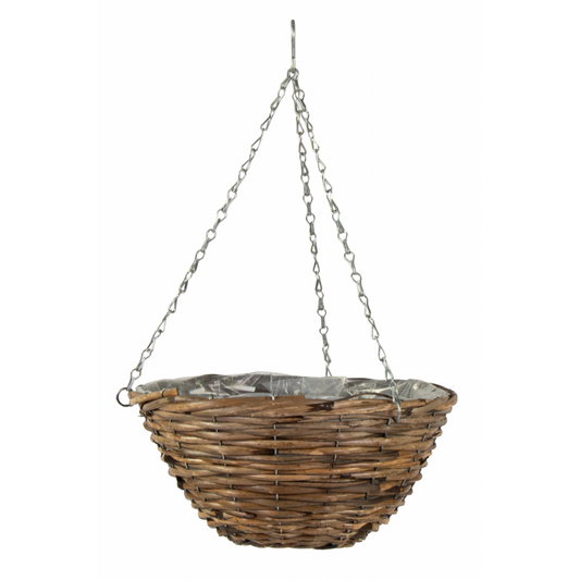 Ψάθινο καλάθι στρογγυλό κρεμαστό σε φυσικό χρώμα Ø35x16 εκ