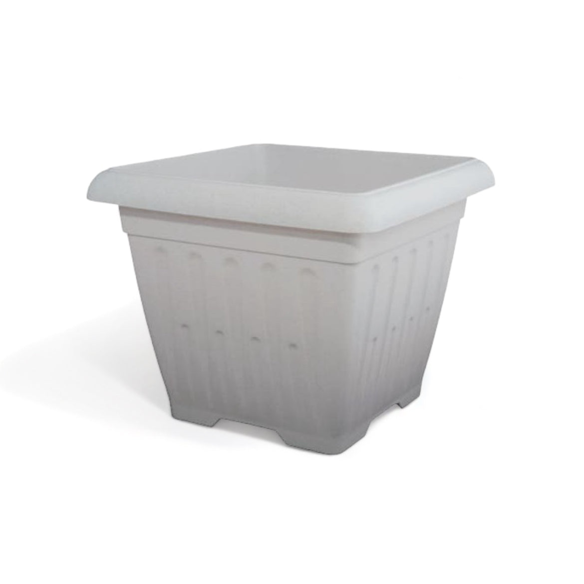 Miltoplast γλάστρα πλαστική τετράγωνη Geramica Dilos γρανίτης