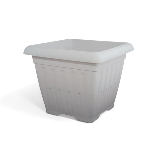 Miltoplast γλάστρα πλαστική τετράγωνη Geramica Dilos γρανίτης