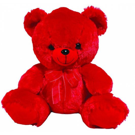 Red Velvet Teddy Bear (60cm) – Μεγάλο Κόκκινο Λούτρινο Αρκουδάκι με Φιόγκο